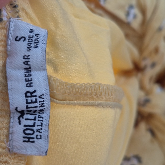 Hollister Womens Feminine Yellow Floral Mini Sundress - Size Small - Picture 4 of 5